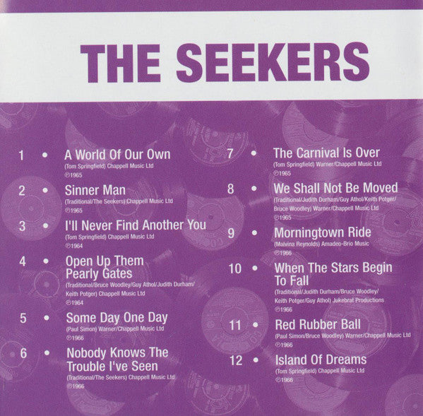 The Seekers : A's B's & EP's (CD, Comp, Mono, Copy Prot.)