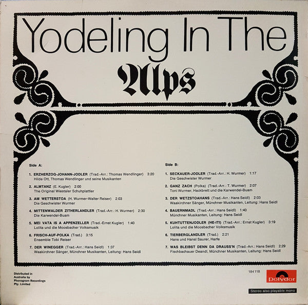 Various : Yodeling In The Alps (LP, Comp)