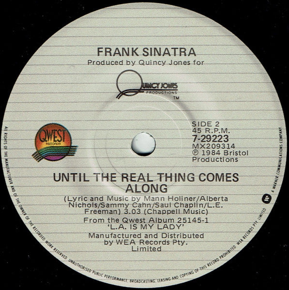 Frank Sinatra : L.A. Is My Lady (7", Single)