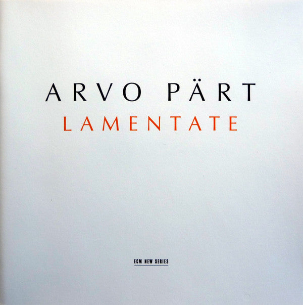 Arvo Pärt : Lamentate (CD, Album)
