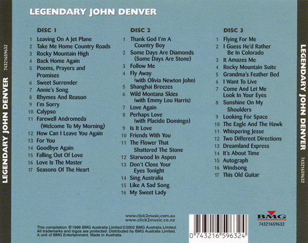 John Denver : Legendary (3xCD, Comp, RE)