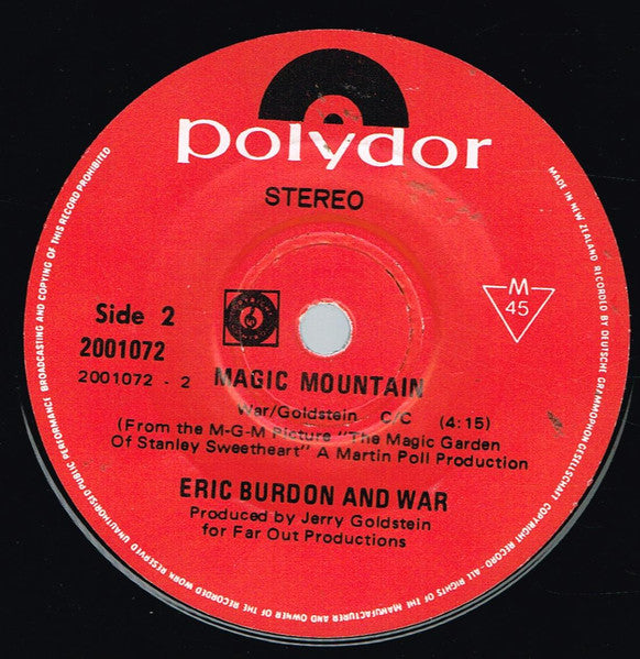 Eric Burdon And War* : Spill The Wine / Magic Mountain (7", Single)