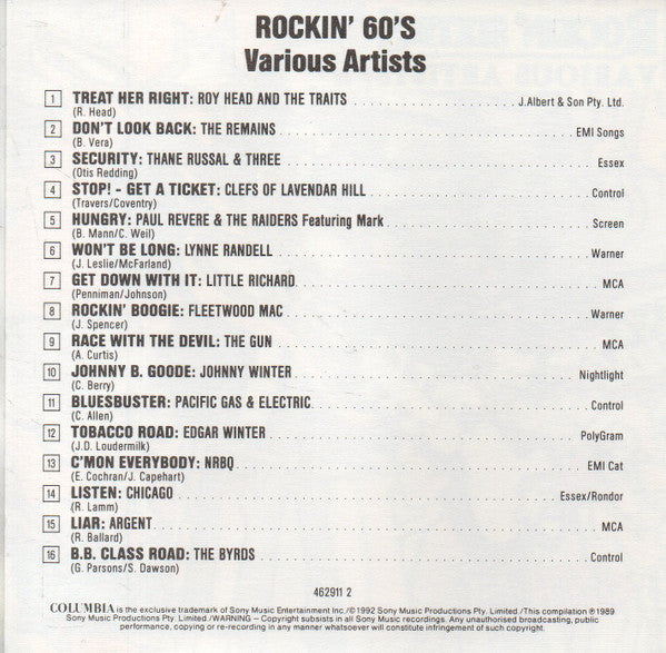 Various : Rockin' 60's (CD, Comp, RE)
