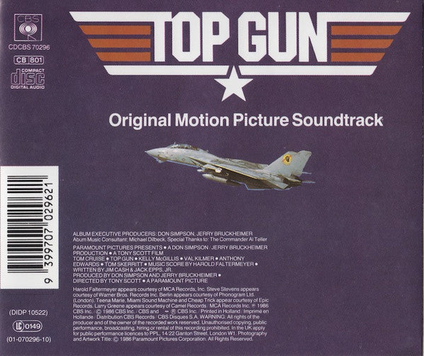 Various : Top Gun (Original Motion Picture Soundtrack) (CD, Album)