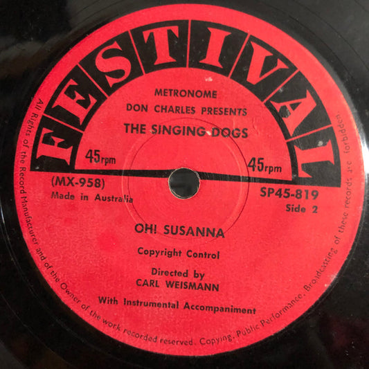 Don Charles Presents The Singing Dogs : Oh! Susanna (7", Single)