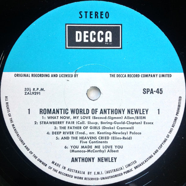 Anthony Newley : The Romantic World Of Anthony Newley (LP, Comp)