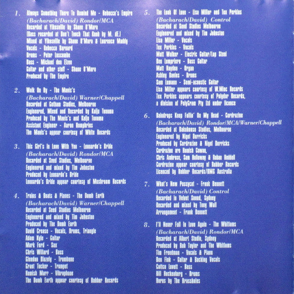 Various : To Hal And Bacharach (CD, Album, Comp)