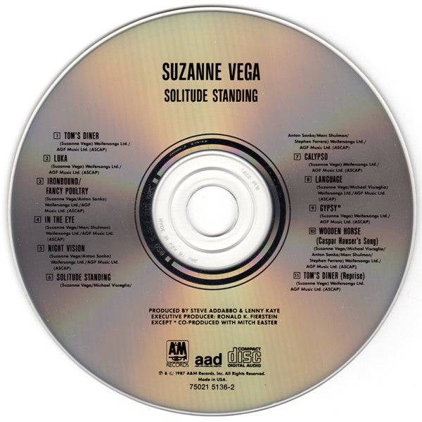 Suzanne Vega : Solitude Standing (CD, Album, RE, UML)