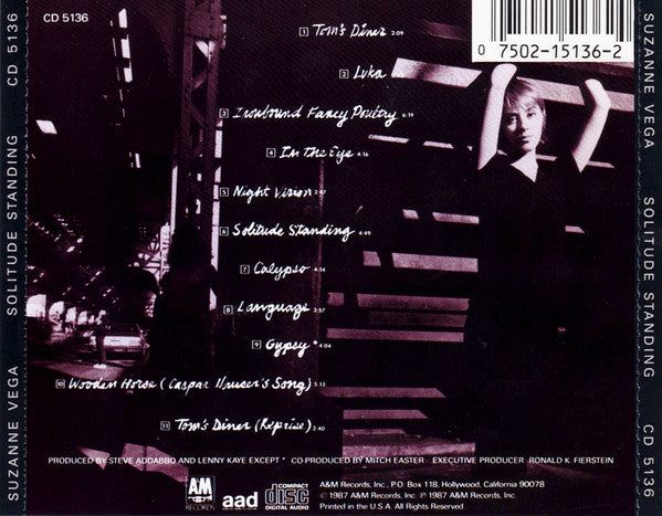 Suzanne Vega : Solitude Standing (CD, Album, RE, UML)