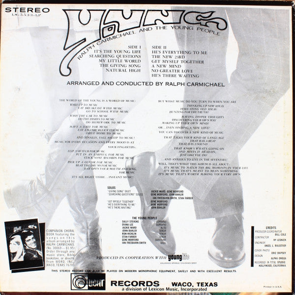 Ralph Carmichael And The Young People : Young (LP, Album)