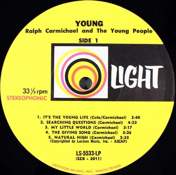 Ralph Carmichael And The Young People : Young (LP, Album)