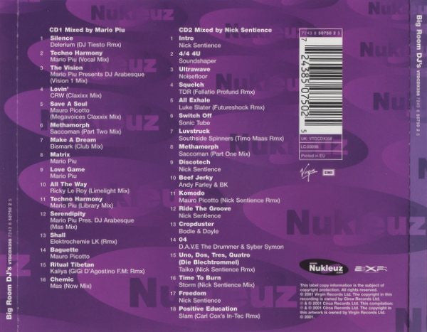 Mario Piu* & Nick Sentience : Big Room DJs (2xCD, Mixed)