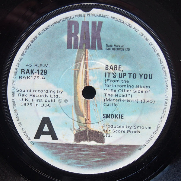 Smokie : Babe It's Up To You (7", Single)