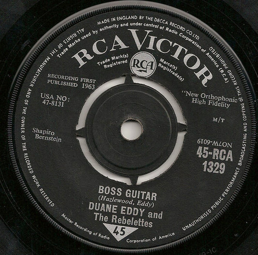Duane Eddy & The Rebelettes : Boss Guitar (7", Single)