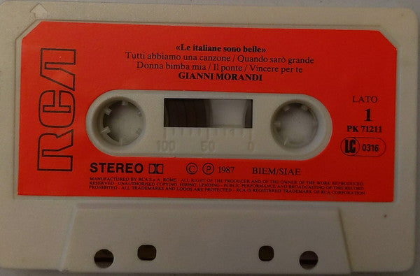 Gianni Morandi : Le Italiane Sono Belle (Cass, Album, Dol)