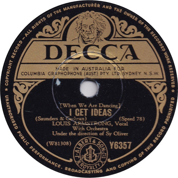 Louis Armstrong : It's All In The Game / I Get Ideas (Shellac, 10")