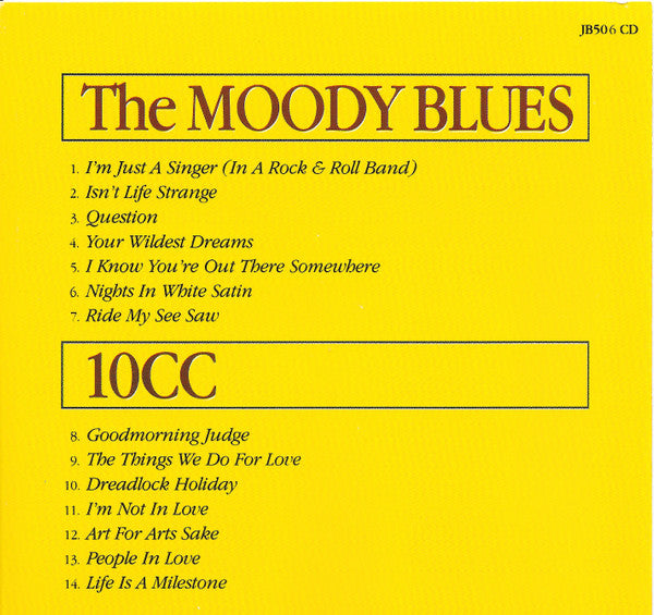 The Moody Blues, 10cc : The Very Best Of The Moody Blues and 10CC (CD, Comp)
