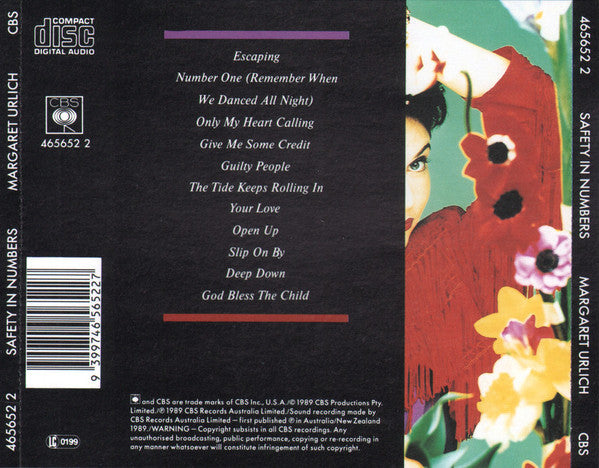 Margaret Urlich : Safety In Numbers (CD, Album, RE)