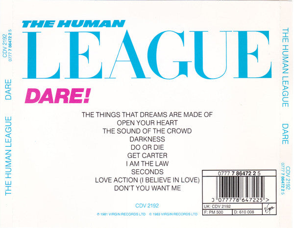 The Human League : Dare! (CD, Album, RE, RP)