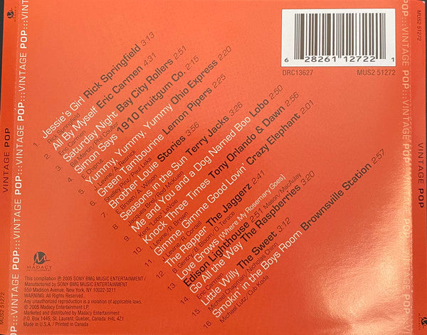 Various : Vintage Pop (CD, Album, Comp)