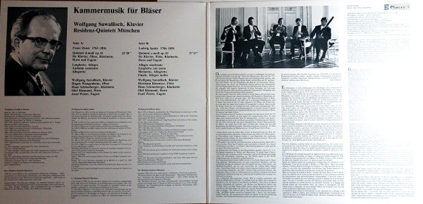 Franz Danzi / Louis Spohr / Wolfgang Sawallisch / Residenz-Quintett München : Kammermusik Für Bläser (LP)