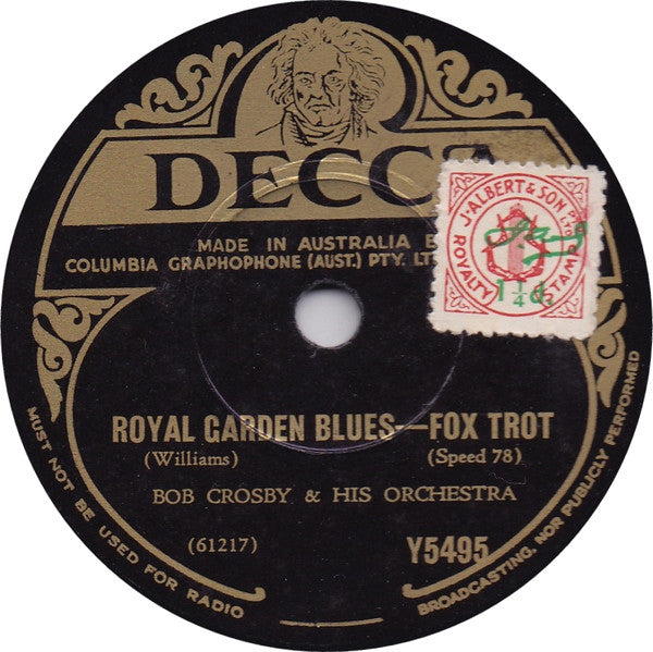 Bob Crosby And His Orchestra : Tea For Two / Royal Garden Blues (Shellac, 10")