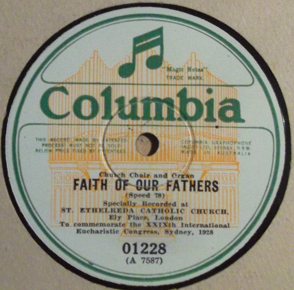 St. Ethelreda Catholic Church Choir : Faith Of Our Fathers / Hail! Queen Of Heaven (Shellac, 10")