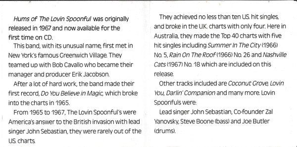 The Lovin' Spoonful : Hums Of The Lovin' Spoonful (CD, Album)