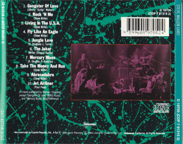Steve Miller Band : Live! (CD, Album, RE)