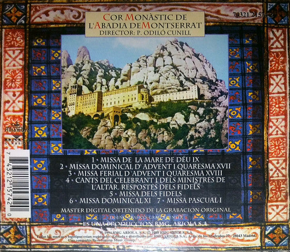 Coro de Monjes de la Abadia de Montserrat : Cants Gregorians De La Missa (CD, Album, RM)