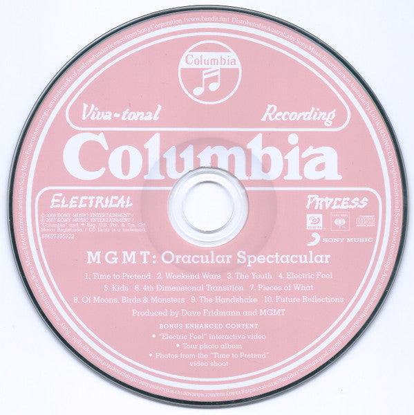 MGMT : Oracular Spectacular (CD, Album, Enh)