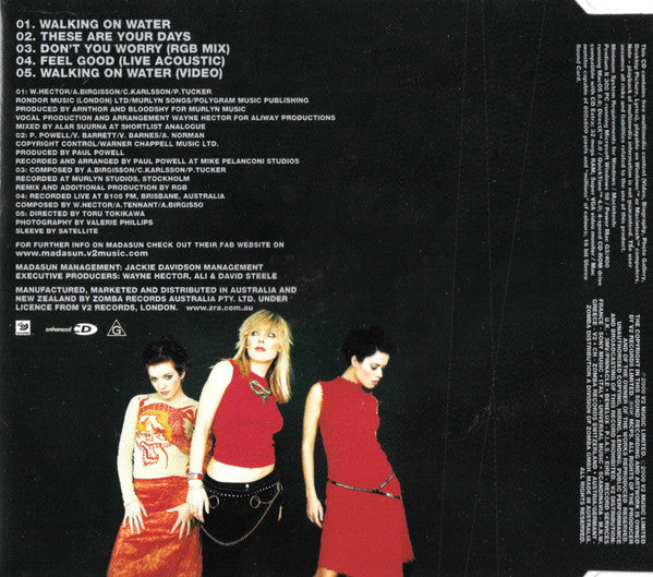 Madasun : Walking On Water (CD, Single, Enh)