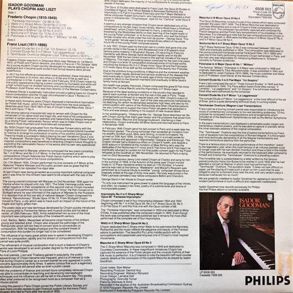 Isador Goodman : Plays Chopin & Liszt (LP)