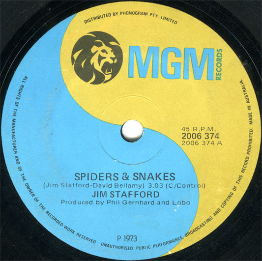Jim Stafford : Spiders & Snakes (7", Single)