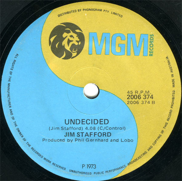 Jim Stafford : Spiders & Snakes (7", Single)