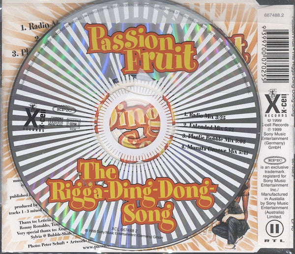 Passion Fruit : The Rigga-Ding-Dong-Song (CD, Single)
