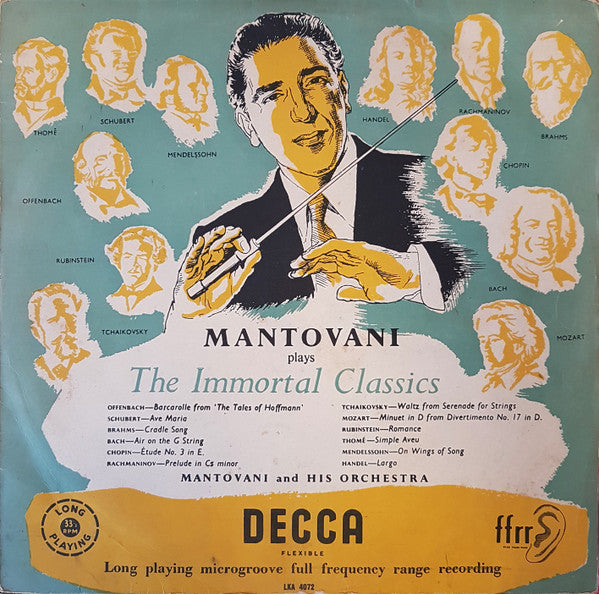 Mantovani And His Orchestra : Mantovani Plays The Immortal Classics (LP)