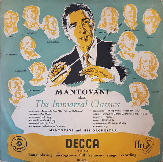 Mantovani And His Orchestra : Mantovani Plays The Immortal Classics (LP)