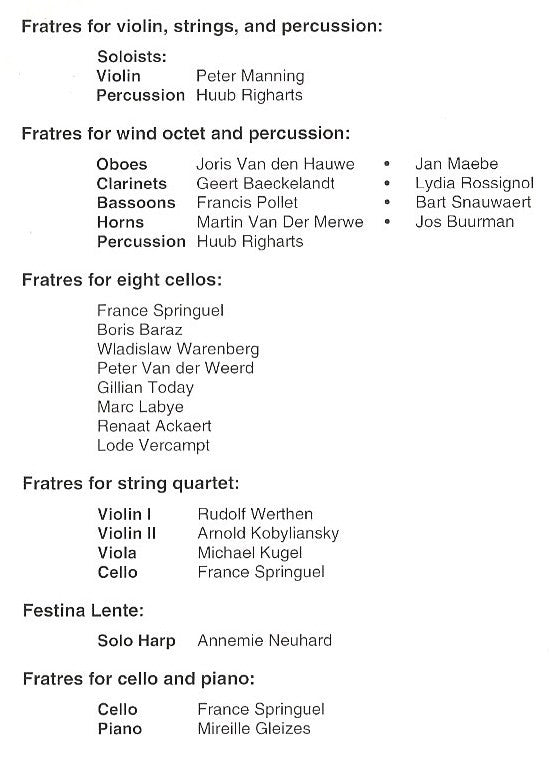 Arvo Pärt - I Fiamminghi, Rudolf Werthen : Fratres (CD)