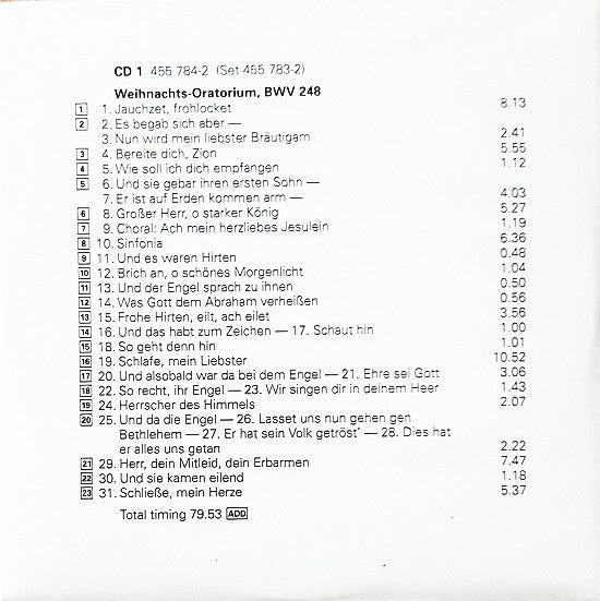 Johann Sebastian Bach, Elly Ameling, Helen Watts, Peter Pears, Hermann Prey, Tom Krause, Stuttgarter Kammerorchester, Karl Münchinger : Sacred Masterworks (10xCD, RE + Box, Comp)
