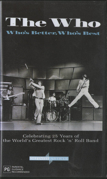 The Who : Who's Better Who's Best (VHS, Mono, PAL)