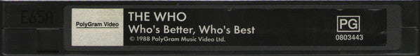 The Who : Who's Better Who's Best (VHS, Mono, PAL)