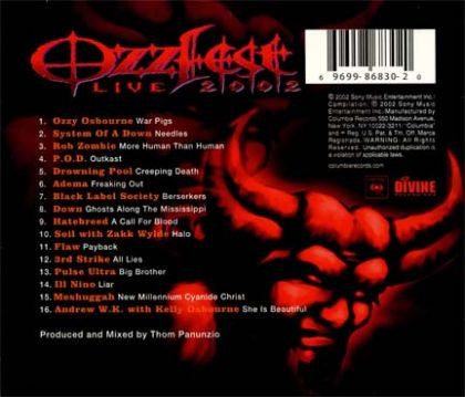 Various : Ozzfest Live 2002 (CD, Comp)