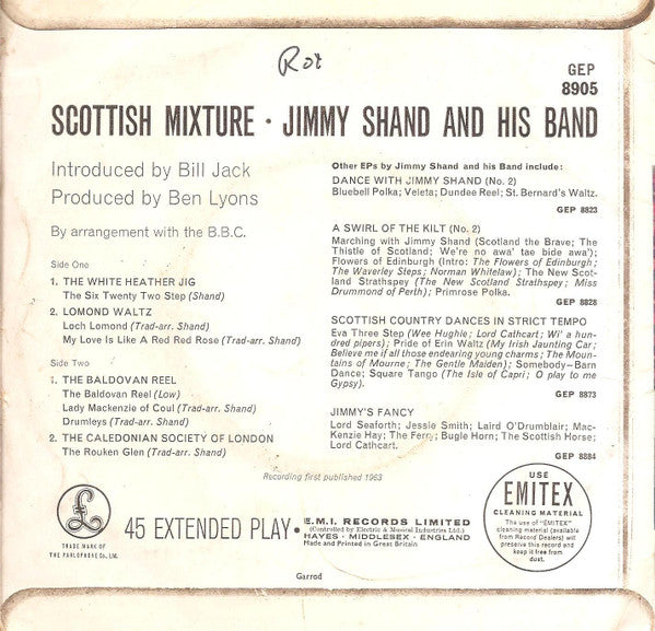 Jimmy Shand And His Band : Scottish Mixture (7", EP, Mono)