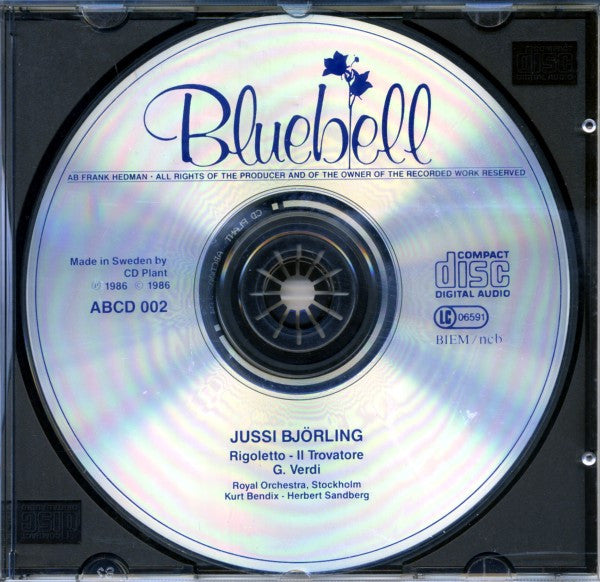 Jussi Björling : Jussi Björling In Rigoletto, Il Trovatore - Royal Opera, Stockholm (CD)