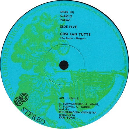 Mozart* / The Philharmonia Orch.*, Karl Böhm : Cosi Fan Tutte (4xLP, Album, Club, RE + Box)