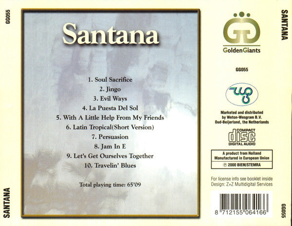 Santana* : Jingo  (CD, Comp)