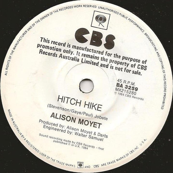 Alison Moyet : Invisible (7", Single, Promo)
