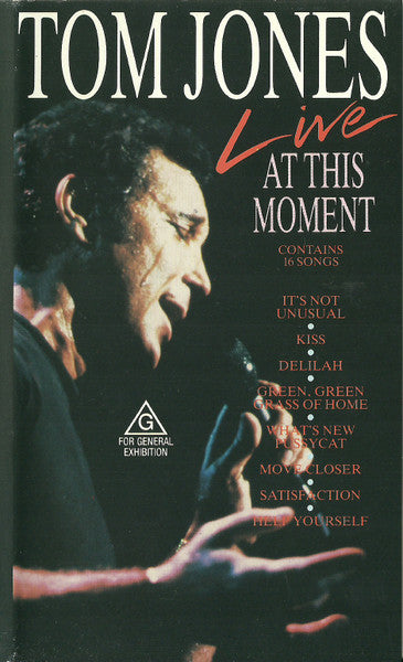 Tom Jones : Live At This Moment (VHS, PAL, Hi-)