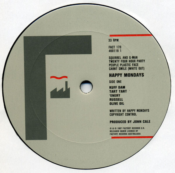 Happy Mondays : Squirrel And G-Man Twenty Four Hour Party People Plastic Face Carnt Smile (White Out) (LP, Album)
